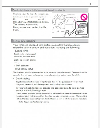 toyota jpn taxi 2017 2018 & 2019 owners manual in english
